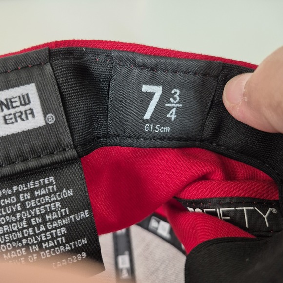 Texas Rangers Hat Cap Fitted Mens 7 3/4 Red Blue MLB Baseball New Era - Picture 8 of 8